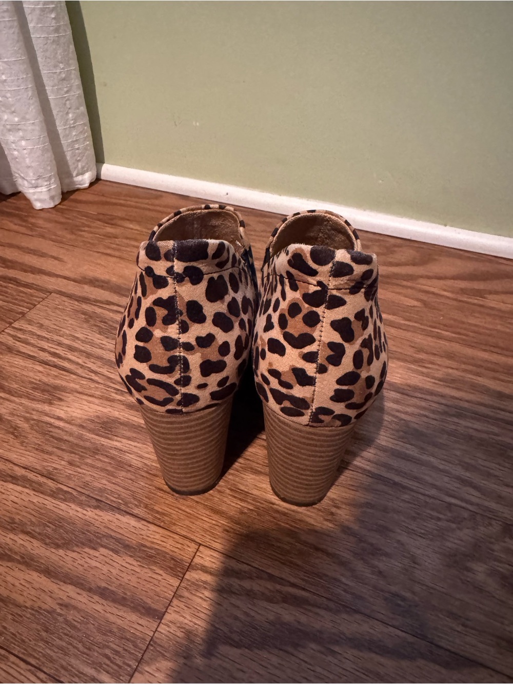 Dr. Scholl's Leopard Print Block Heel Ankle Booties - Brown/Tan - Picture 5 of 6